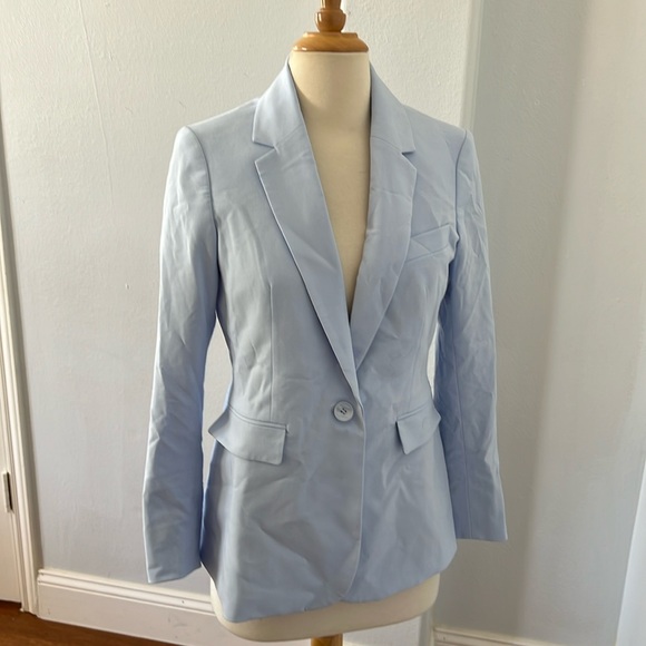 The Limited Women's Blue‎ Sky One Button Modern Peak Lapel Blazer Size PS - Picture 1 of 14